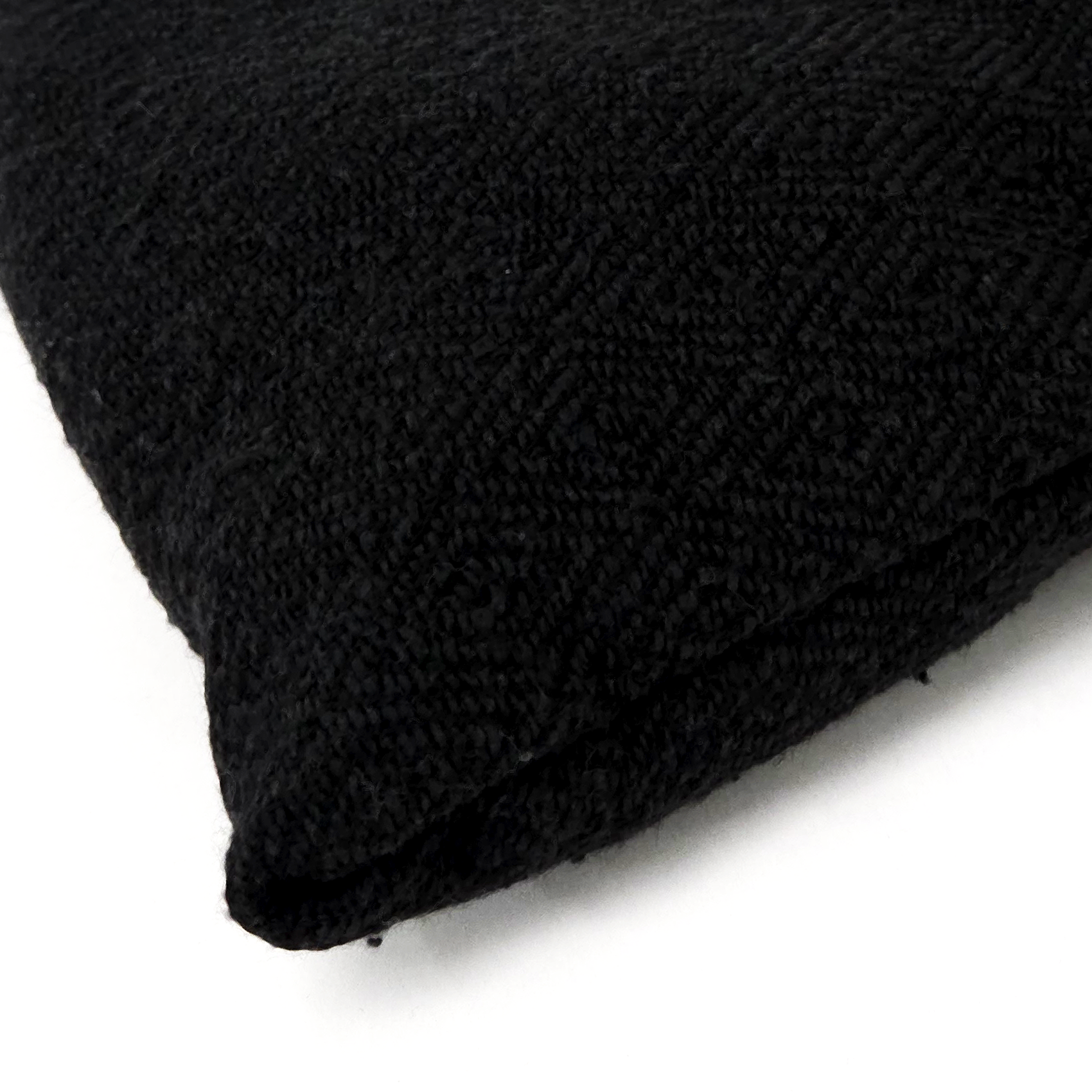 Frazada De Viaje Artesanal Con Almohada Set De Descanso Negro