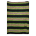 Frazada De Viaje Artesanal Con Almohada Set De Descanso Verdes