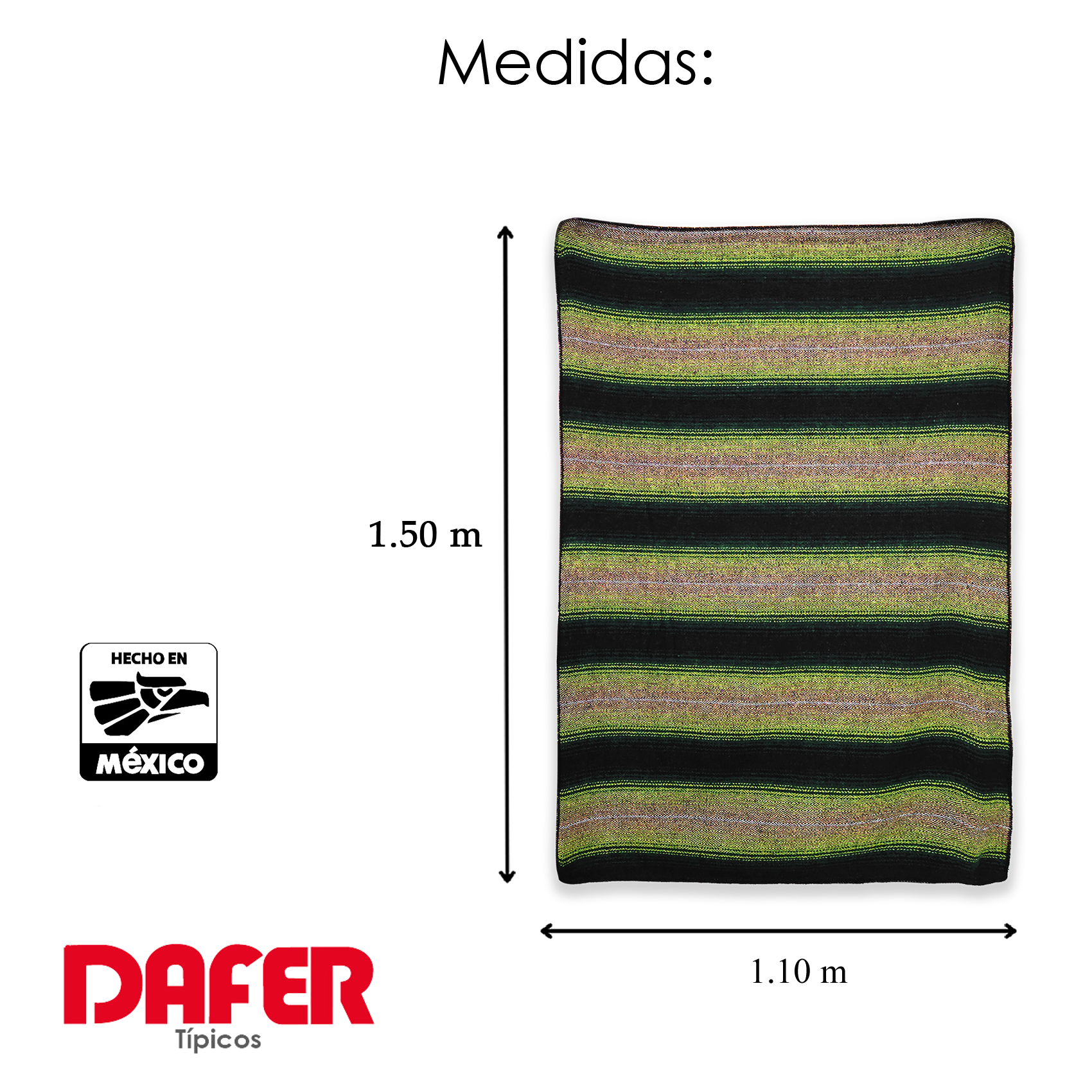 Frazada De Viaje Artesanal Con Almohada Set De Descanso Verdes
