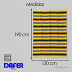 Falsa Artesanal 1.90m X 1.20m Cobija Multiusos Mexicana Amarillo