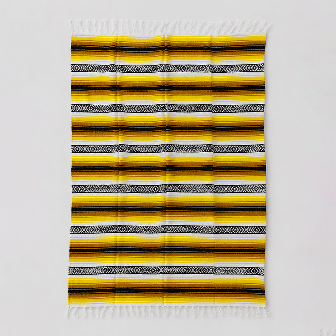 Falsa Artesanal 1.90m X 1.20m Cobija Multiusos Mexicana Amarillo
