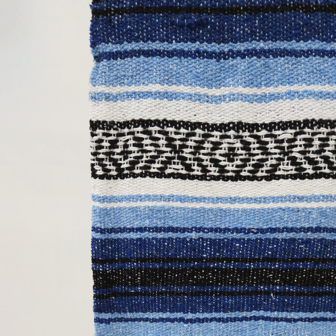 Falsa Artesanal 1.90m X 1.20m Cobija Multiusos Mexicana Azul