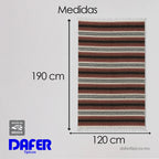 Falsa Artesanal 1.90m X 1.20m Cobija Multiusos Mexicana Marrón Oscuro