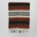 Falsa Artesanal 1.90m X 1.20m Cobija Multiusos Mexicana Marrón Oscuro