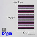 Falsa Artesanal 1.90m X 1.20m Cobija Multiusos Mexicana Violeta