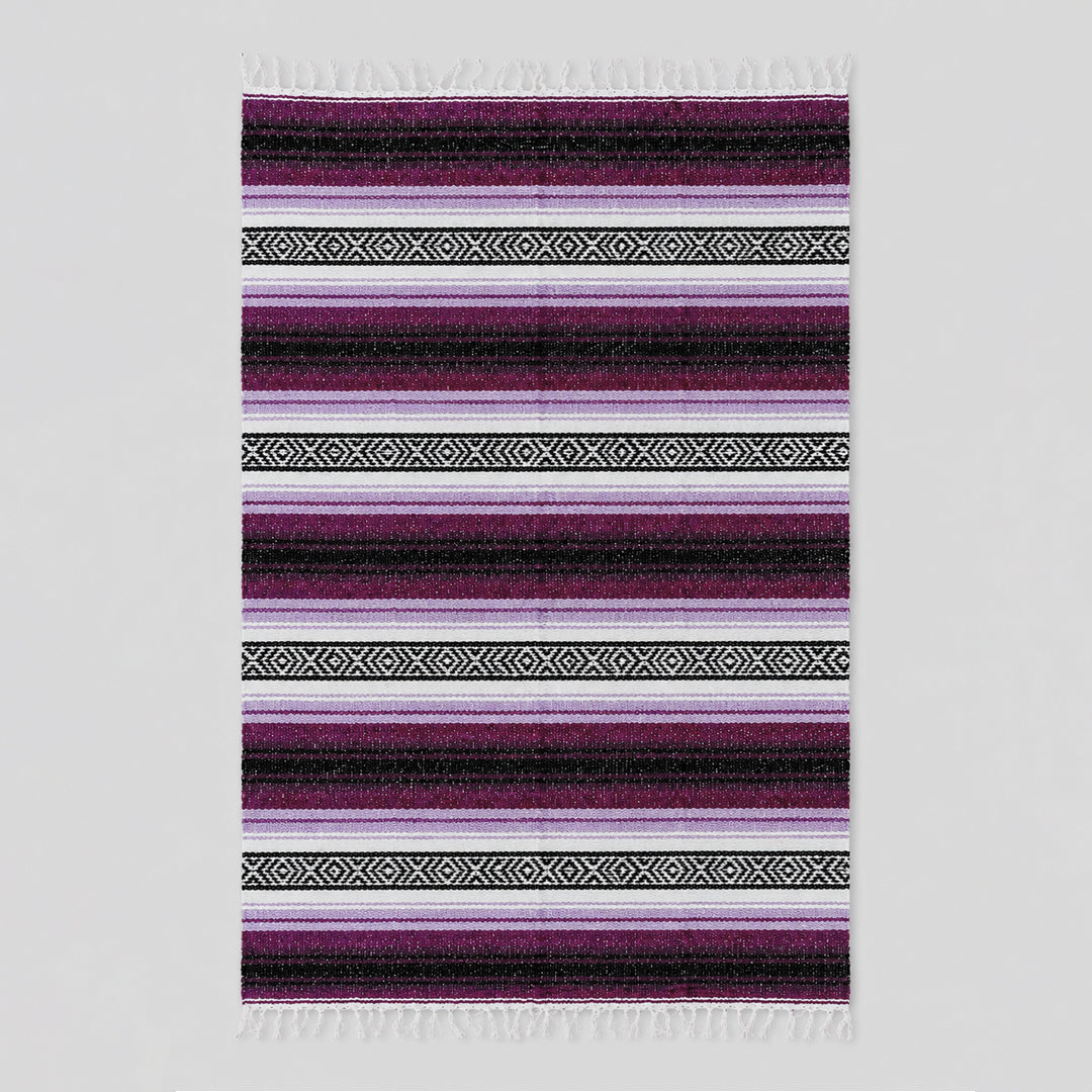 Falsa Artesanal 1.90m X 1.20m Cobija Multiusos Mexicana Violeta