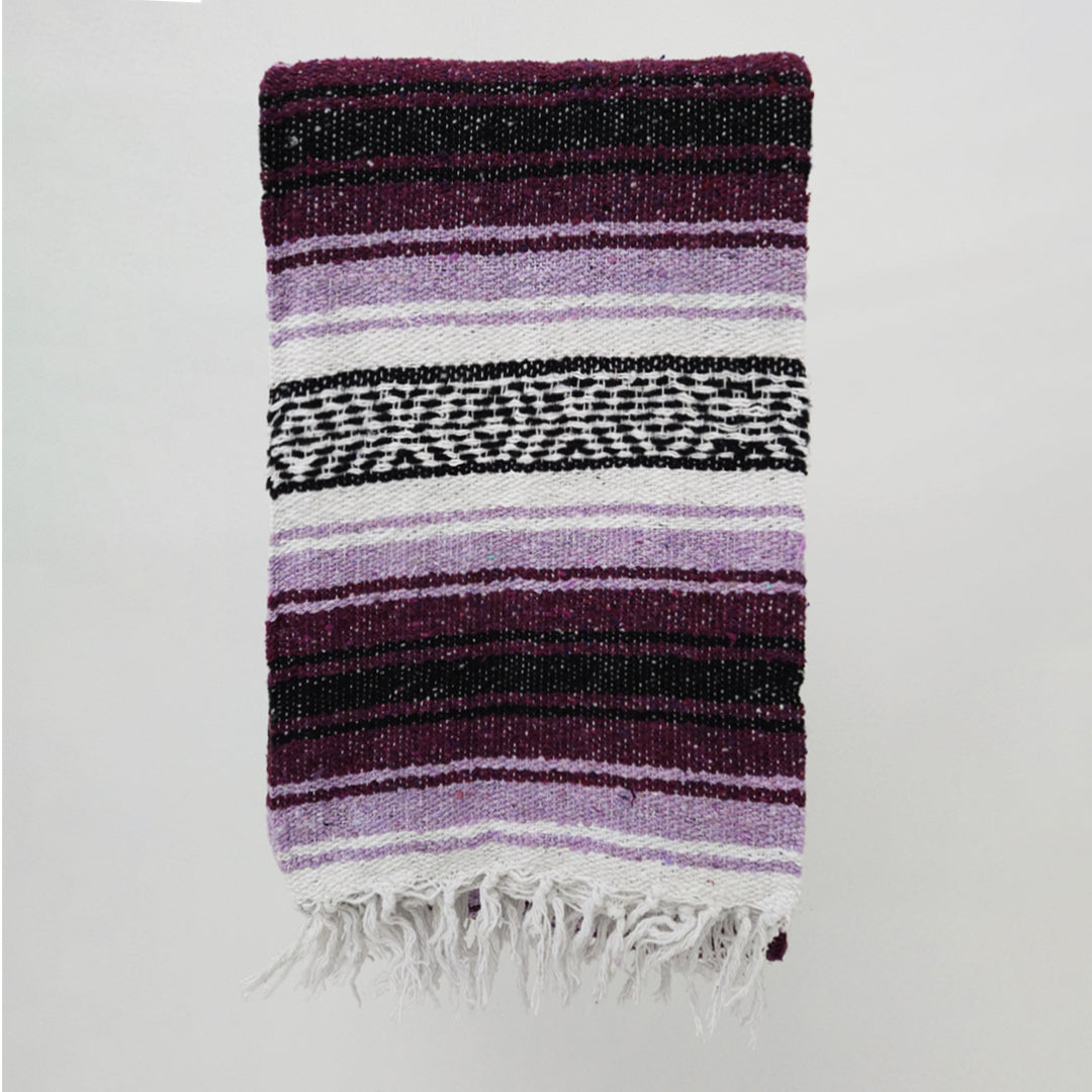 Falsa Artesanal 1.90m X 1.20m Cobija Multiusos Mexicana Violeta