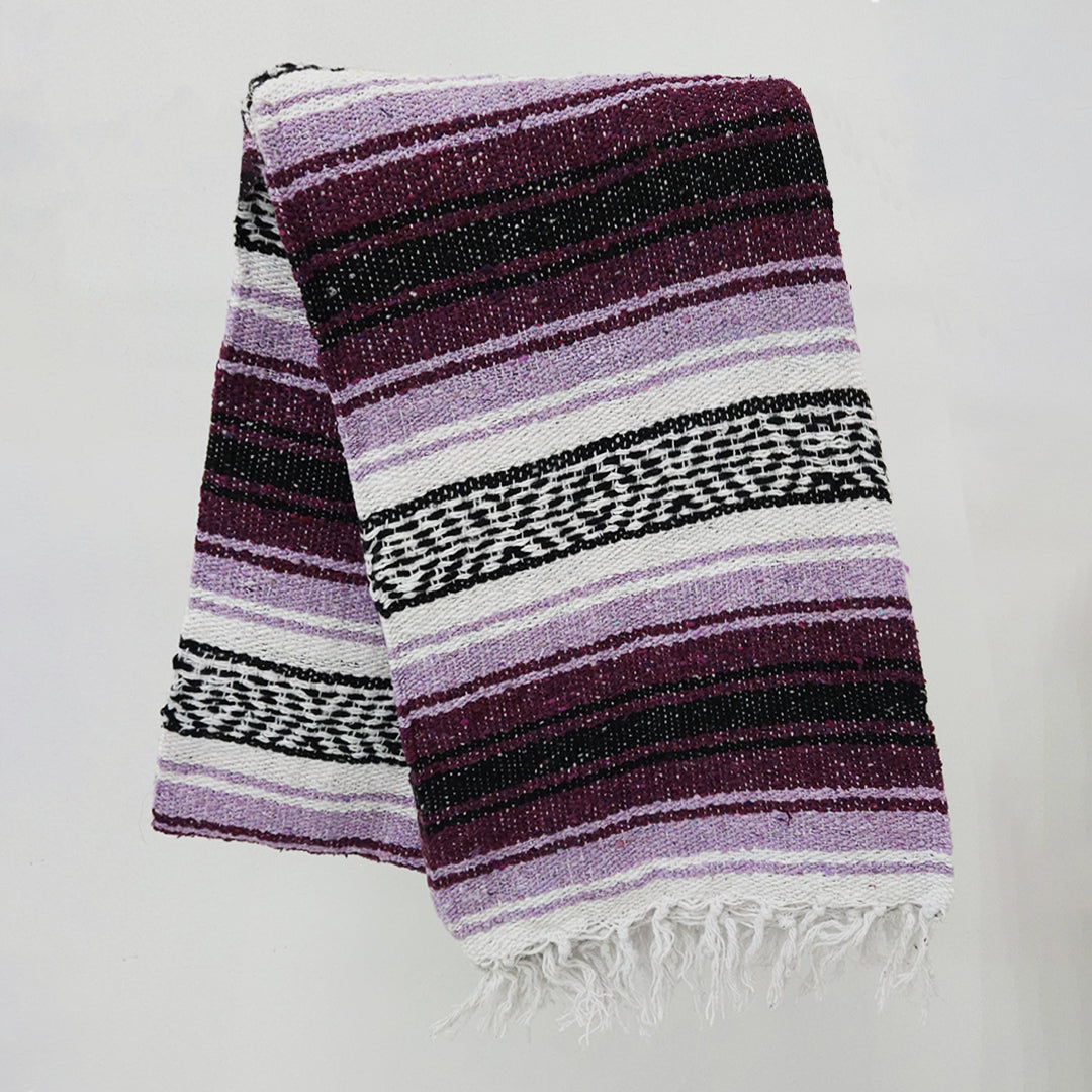 Falsa Artesanal 1.90m X 1.20m Cobija Multiusos Mexicana Violeta