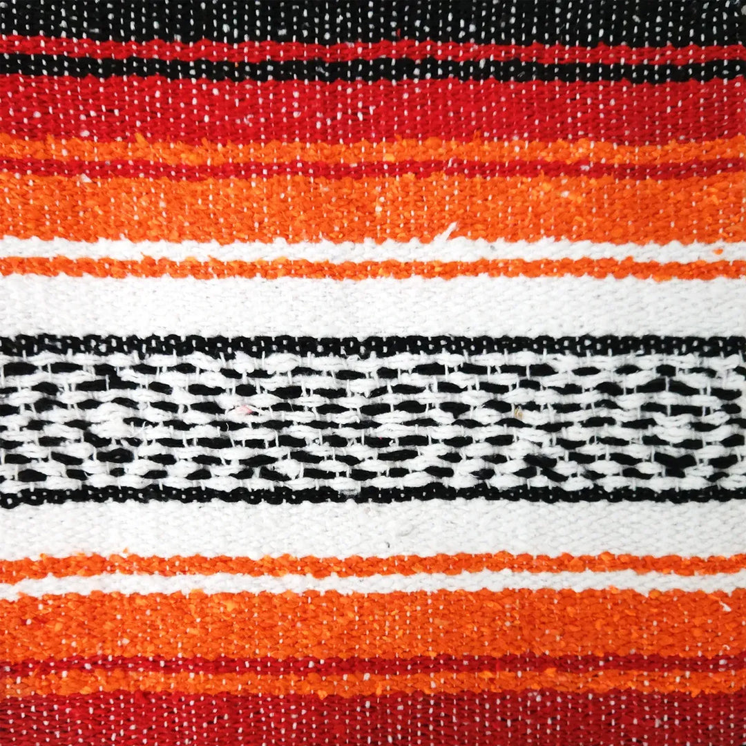 Falsa Artesanal 1.90m X 1.20m Cobija Multiusos Mexicana Naranja