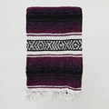 Falsa Artesanal 1.90m X 1.20m Cobija Multiusos Mexicana Violeta Oscuro