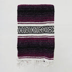 Falsa Artesanal 1.90m X 1.20m Cobija Multiusos Mexicana Violeta Oscuro