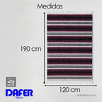 Falsa Artesanal 1.90m X 1.20m Cobija Multiusos Mexicana Violeta Oscuro