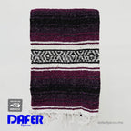 Falsa Artesanal 1.90m X 1.20m Cobija Multiusos Mexicana Violeta Oscuro