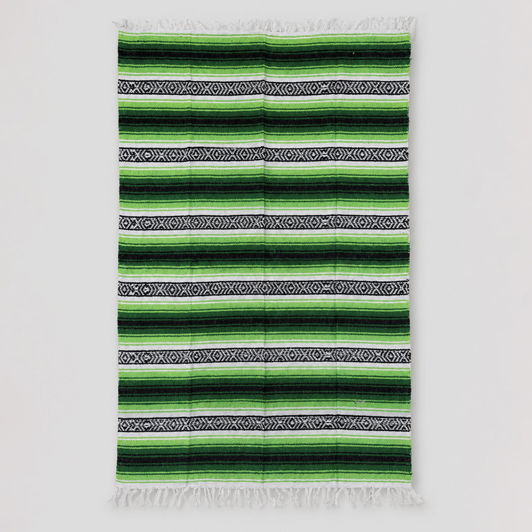 Falsa Artesanal 1.90m X 1.20m Cobija Multiusos Mexicana Verde Lima