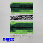 Falsa Artesanal 1.90m X 1.20m Cobija Multiusos Mexicana Verde Lima