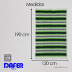 Falsa Artesanal 1.90m X 1.20m Cobija Multiusos Mexicana Verde Lima