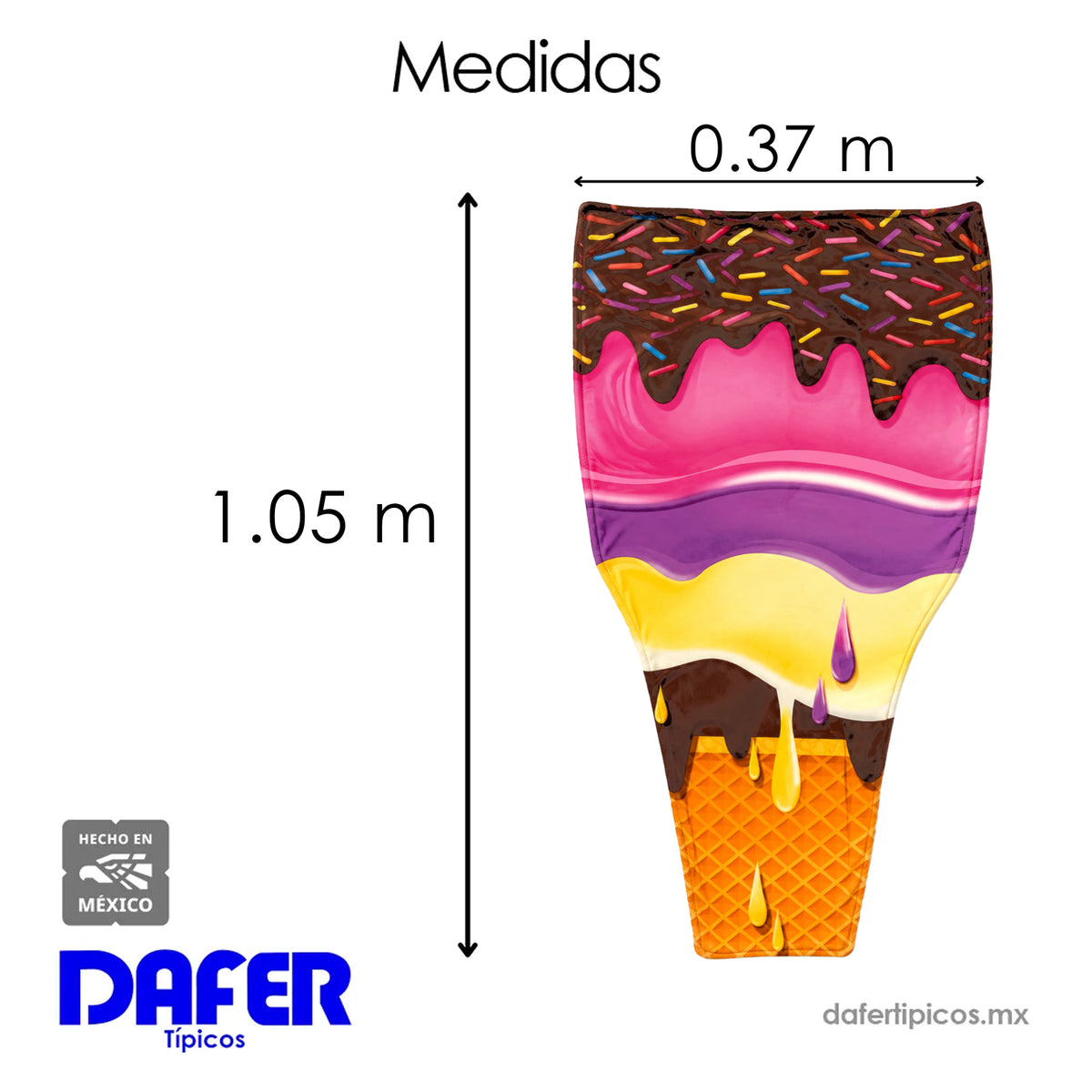 Frazada Divertida Cobija Para Piernas Marca Providencia® Helado