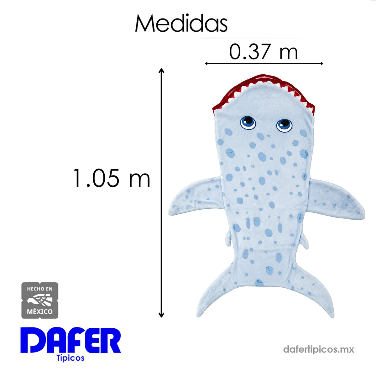 Frazada Divertida Cobija Para Piernas Marca Providencia® Tiburón