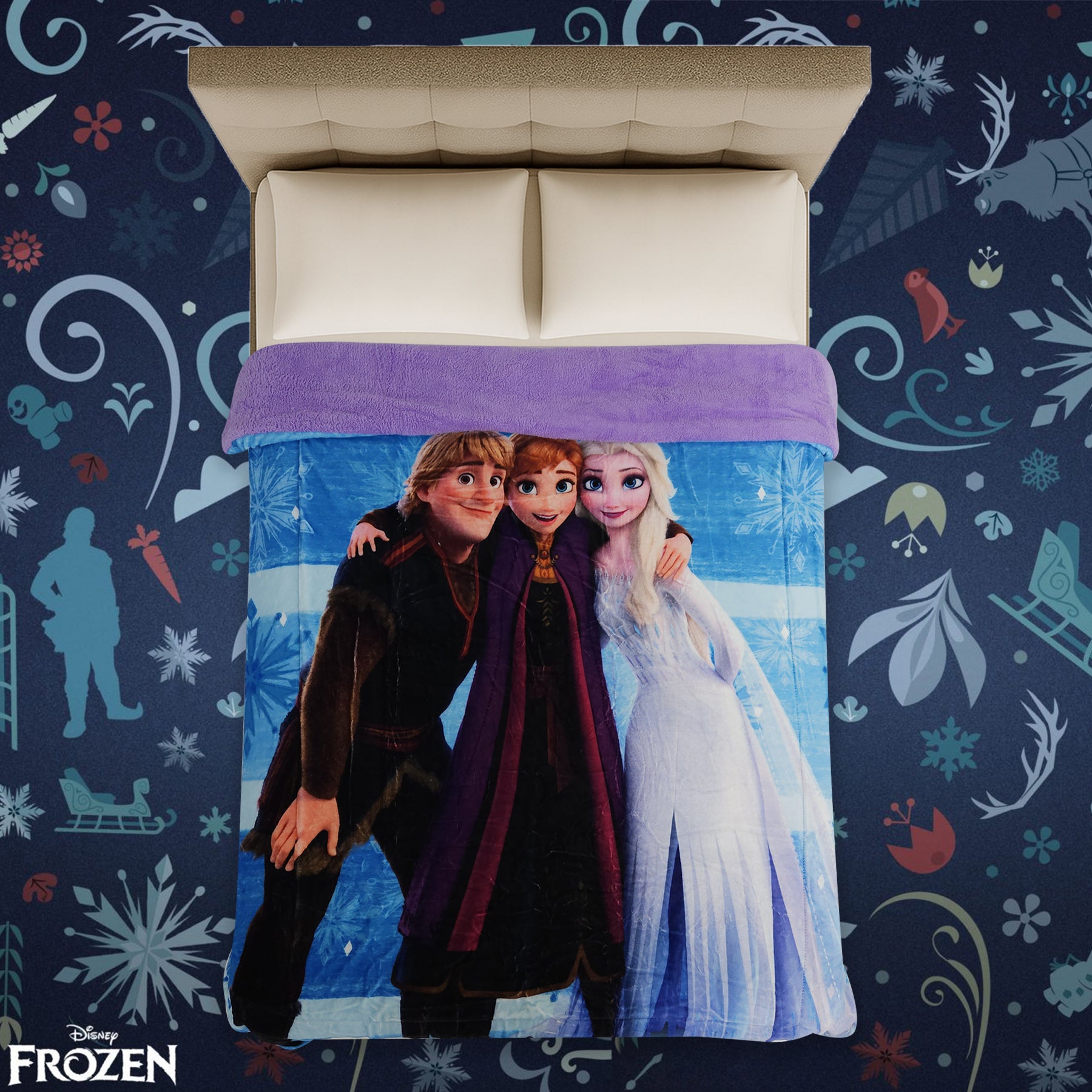 Cobertor Borrega Matrimonial 1.80x2.2m Infantil Providencia® Frozen