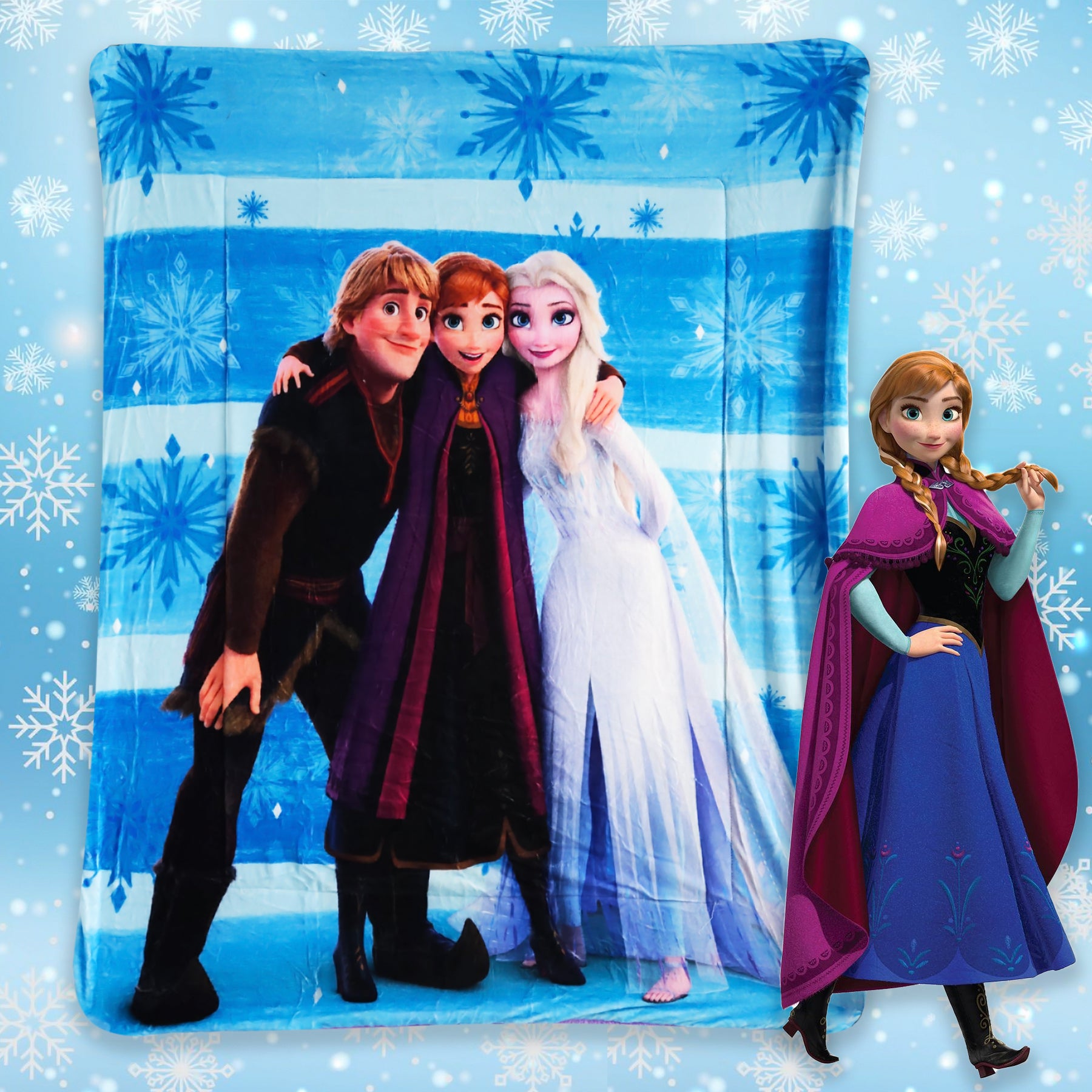 Cobertor Borrega Matrimonial 1.80x2.2m Infantil Providencia® Frozen