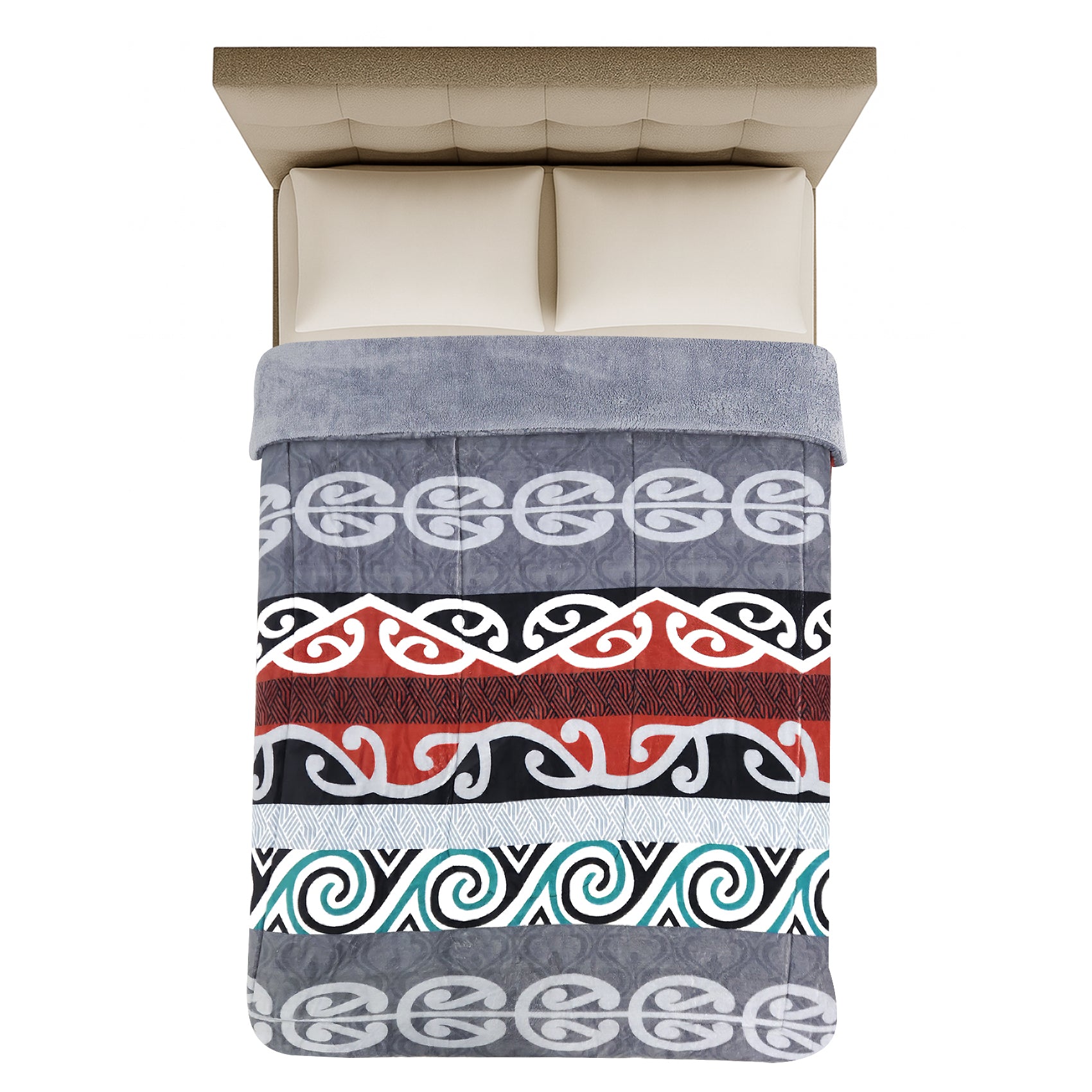 Edredón Borrega Soft Sobrecamero 2x2.20m Marca Providencia® Tribal