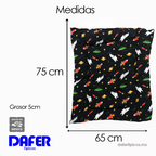 Tapete Estampado Y Acolchado Transportadora Para Mascota Space Cat