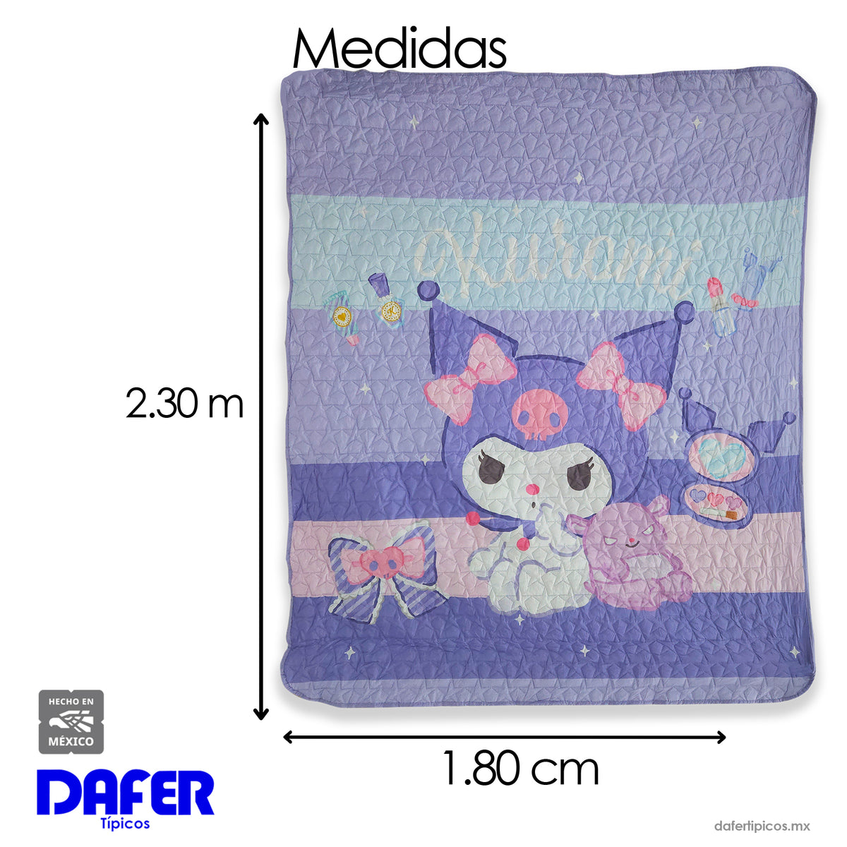 Colcha Capitonada Refrescante 1.80x2.20 Providencia® Kuromi