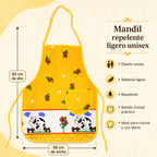 Mandil Delantal Ajustable Multiusos Repelente 65x50cm Amarillo Granja