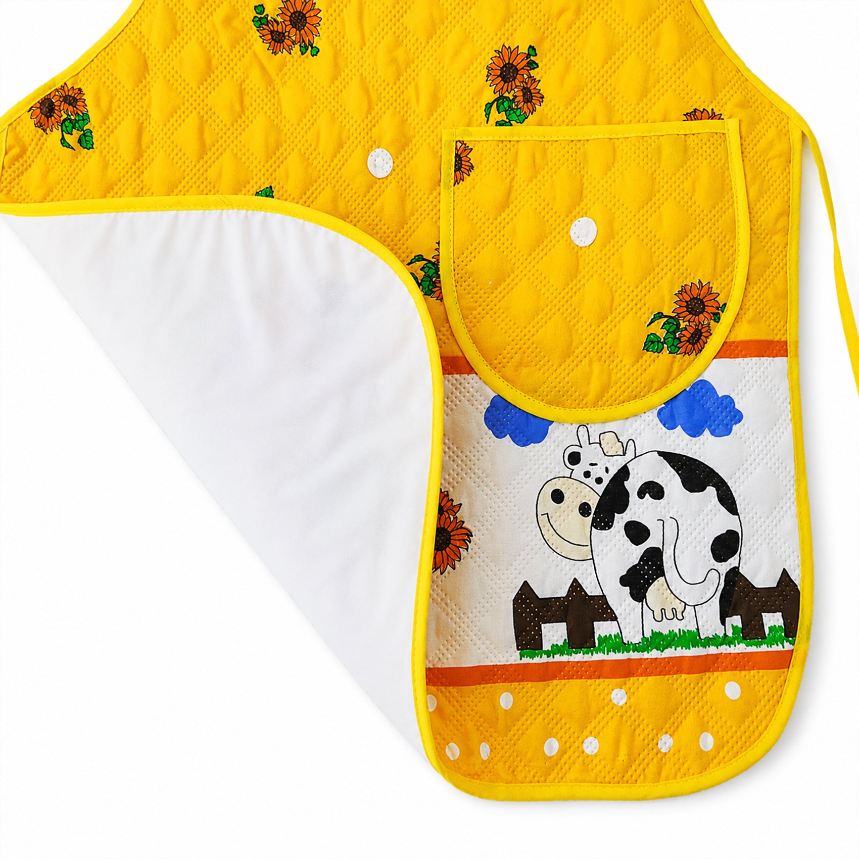 Mandil Delantal Ajustable Multiusos Repelente 65x50cm Amarillo Granja