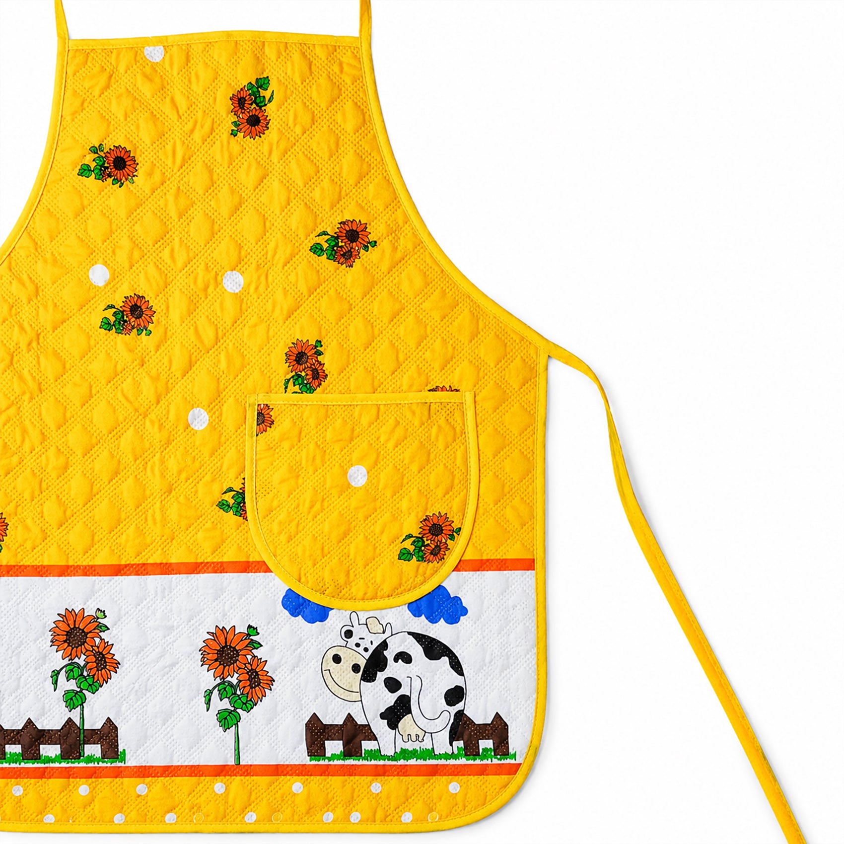 Mandil Delantal Ajustable Multiusos Repelente 65x50cm Amarillo Granja
