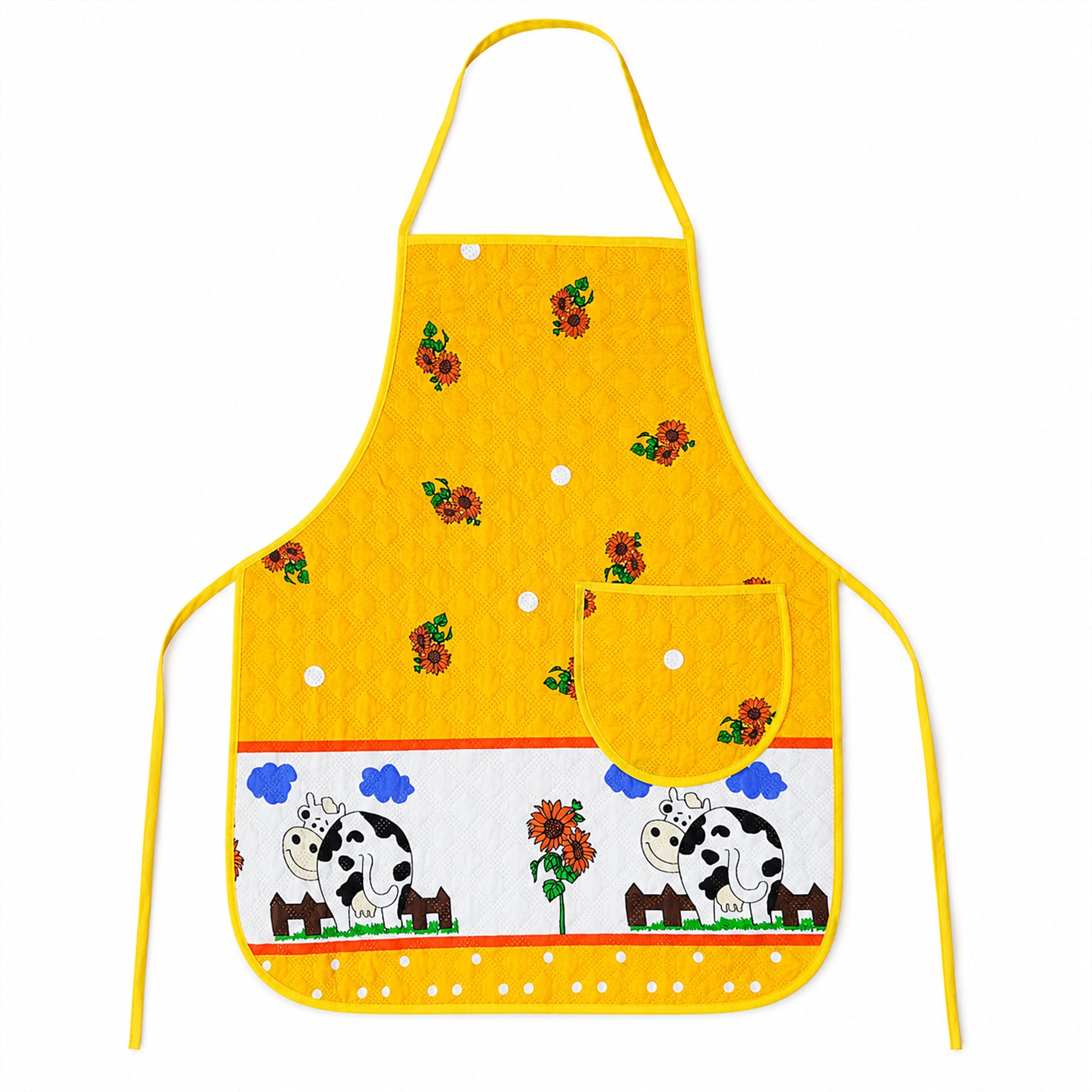 Mandil Delantal Ajustable Multiusos Repelente 65x50cm Amarillo Granja