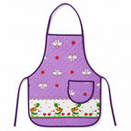 Mandil Delantal Ajustable Multiusos Repelente 65x50cm Lila Patos