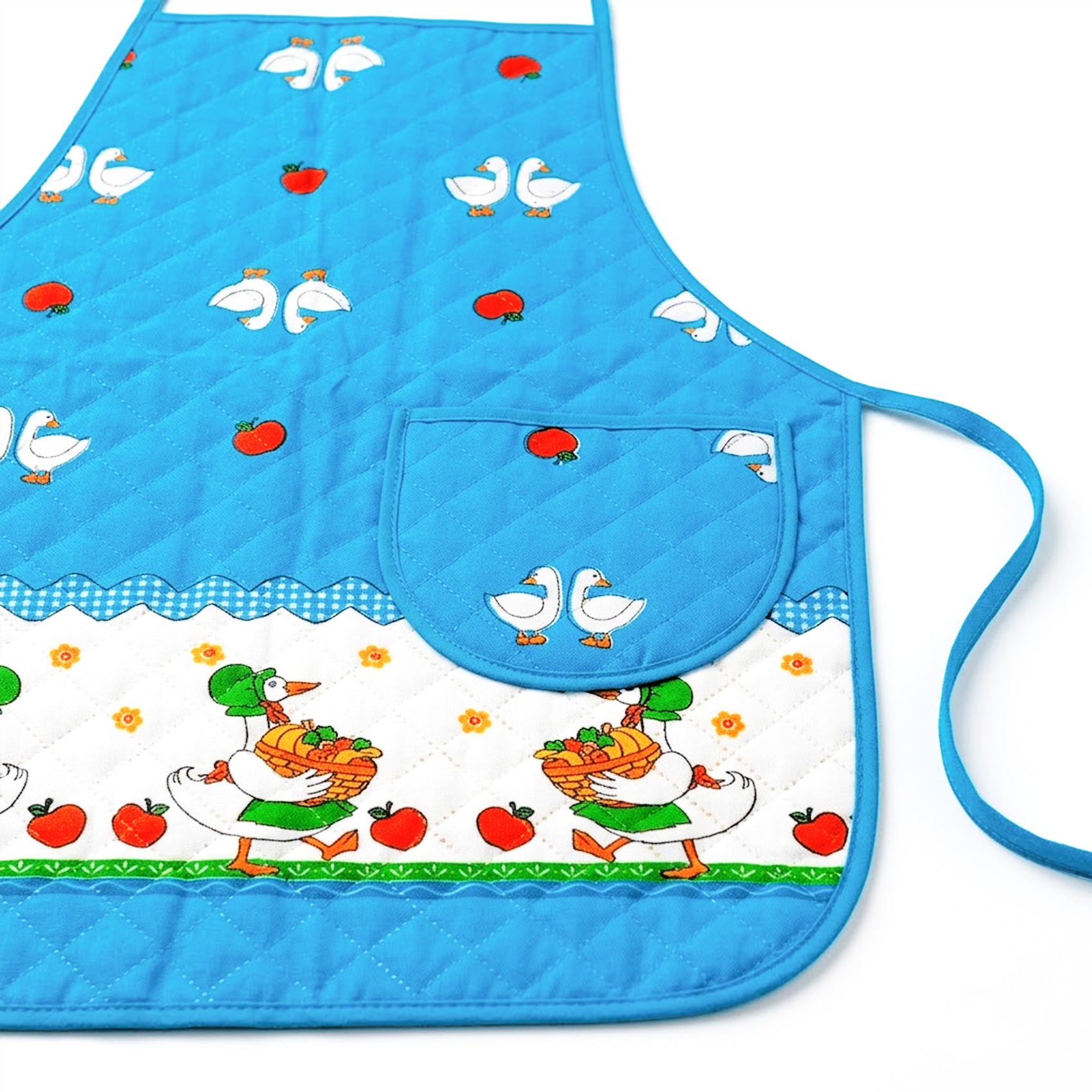 Mandil Delantal Ajustable Multiusos Repelente 65x50cm Azul Patos