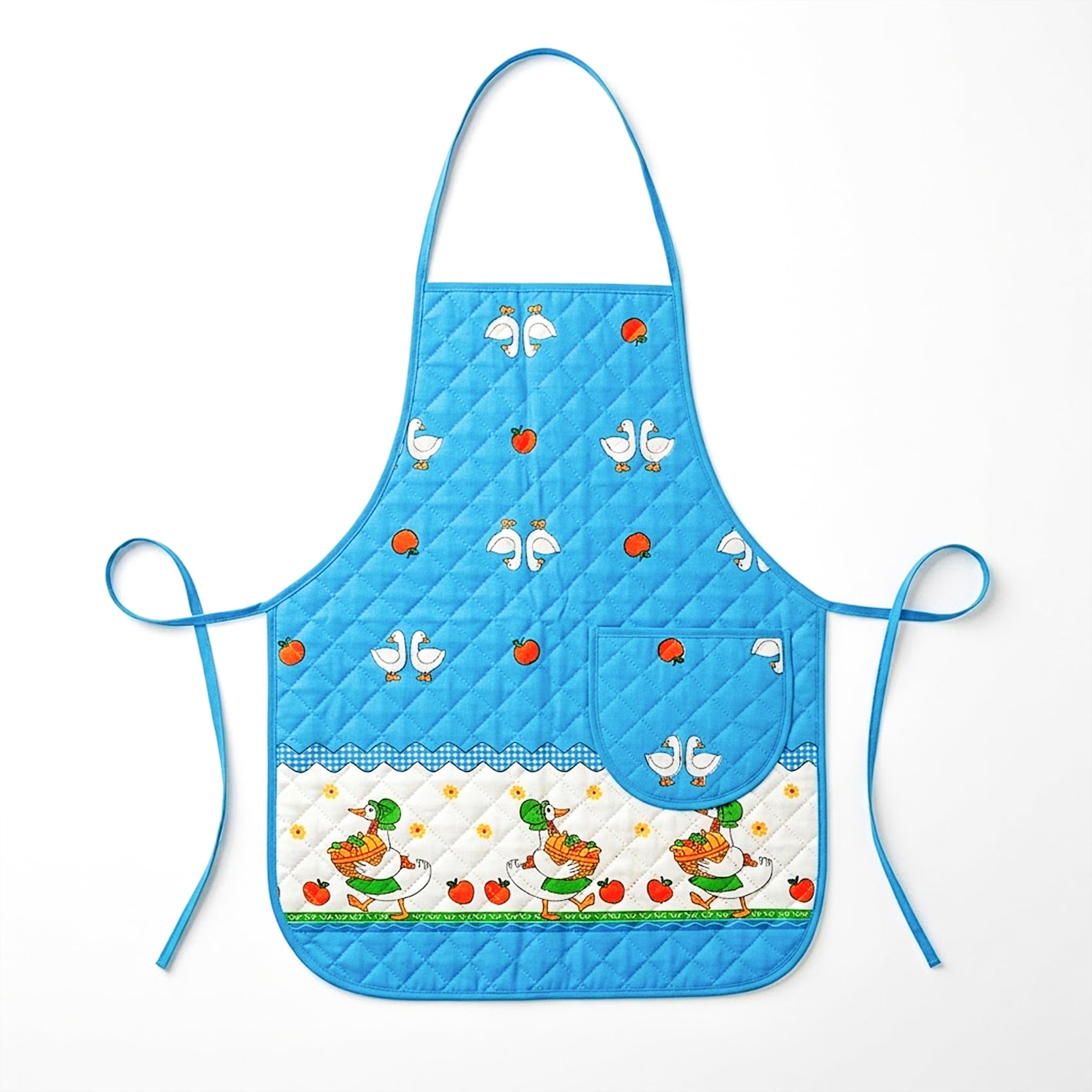 Mandil Delantal Ajustable Multiusos Repelente 65x50cm Azul Patos