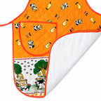 Mandil Delantal Ajustable Multiusos Repelente 65x50cm Naranja Granja
