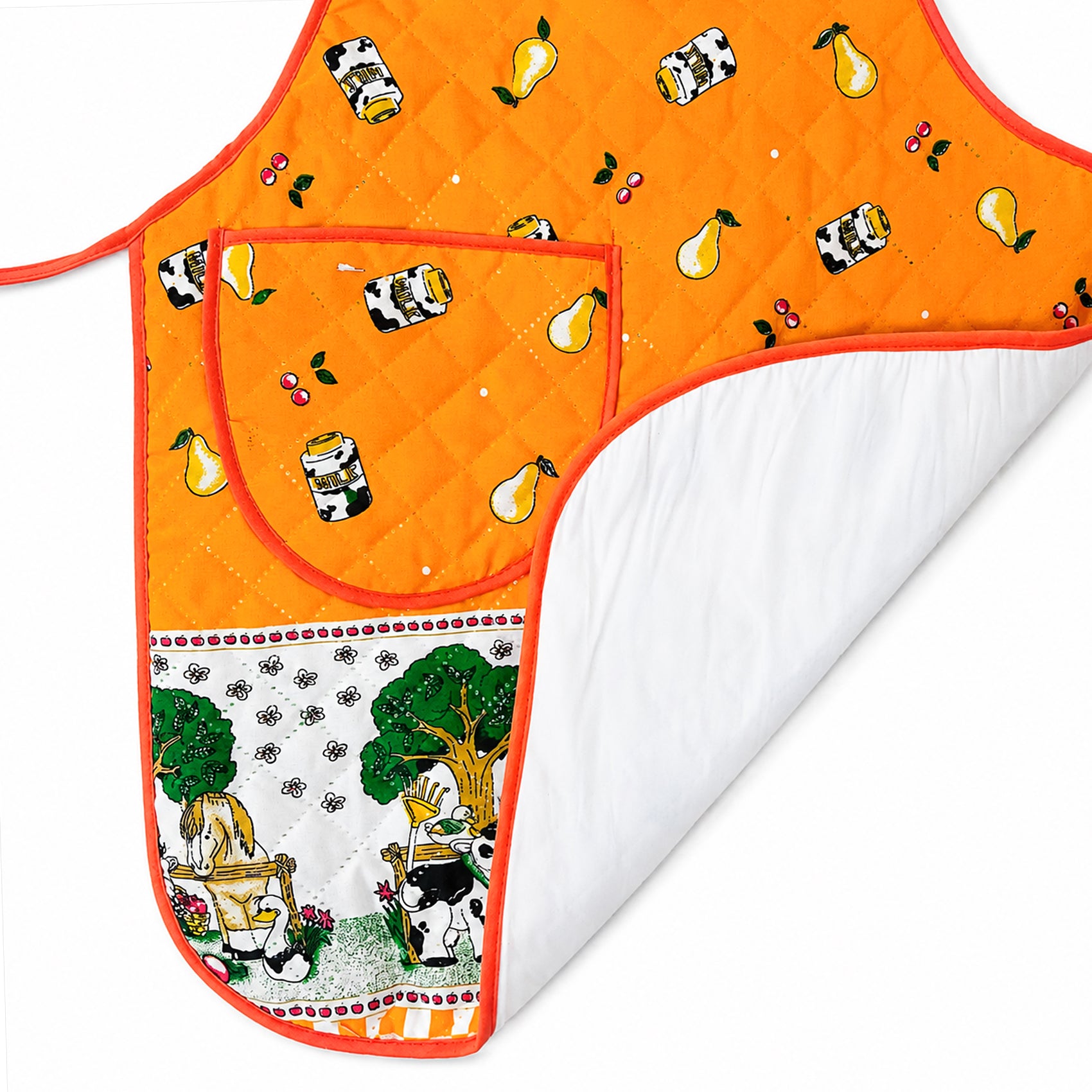 Mandil Delantal Ajustable Multiusos Repelente 65x50cm Naranja Granja