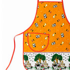 Mandil Delantal Ajustable Multiusos Repelente 65x50cm Naranja Granja