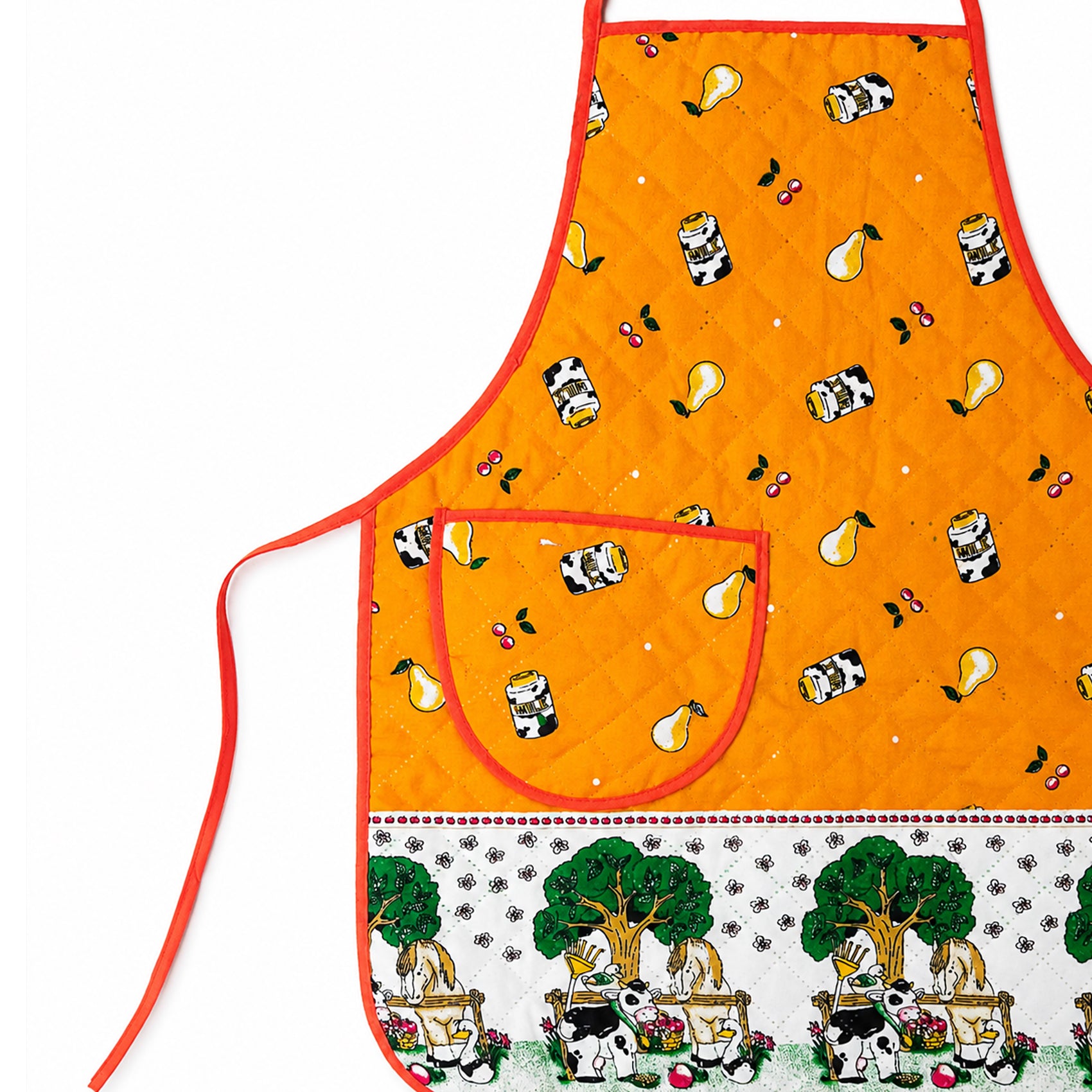 Mandil Delantal Ajustable Multiusos Repelente 65x50cm Naranja Granja