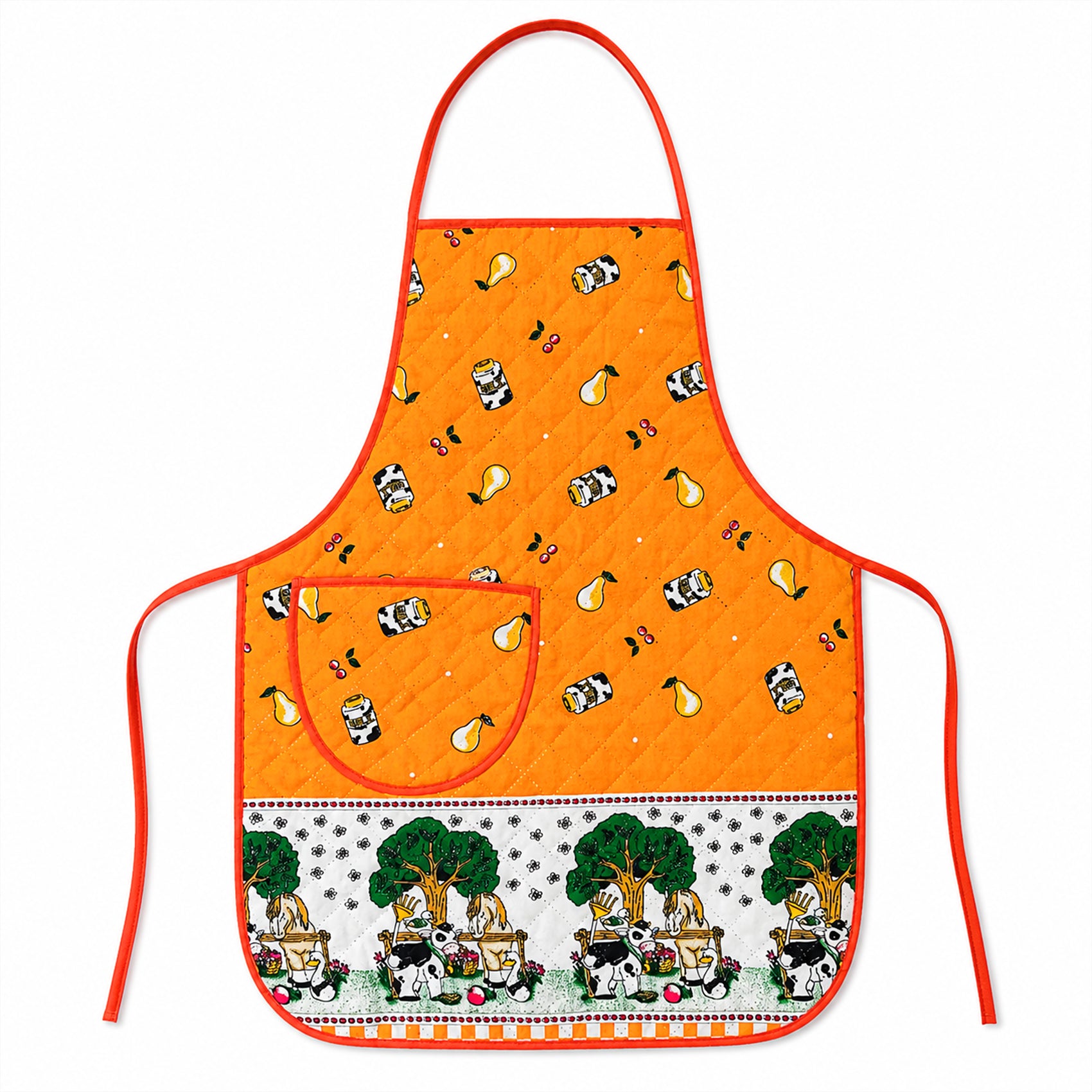 Mandil Delantal Ajustable Multiusos Repelente 65x50cm Naranja Granja