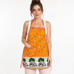 Mandil Delantal Ajustable Multiusos Repelente 65x50cm Naranja Granja