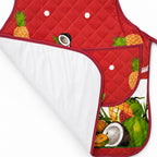 Mandil Delantal Ajustable Multiusos Repelente 65x50cm Rojo Frutos