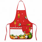Mandil Delantal Ajustable Multiusos Repelente 65x50cm Rojo Frutos