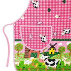 Mandil Delantal Ajustable Multiusos Repelente 65x50cm Rosa Granja