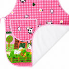 Mandil Delantal Ajustable Multiusos Repelente 65x50cm Rosa Granja