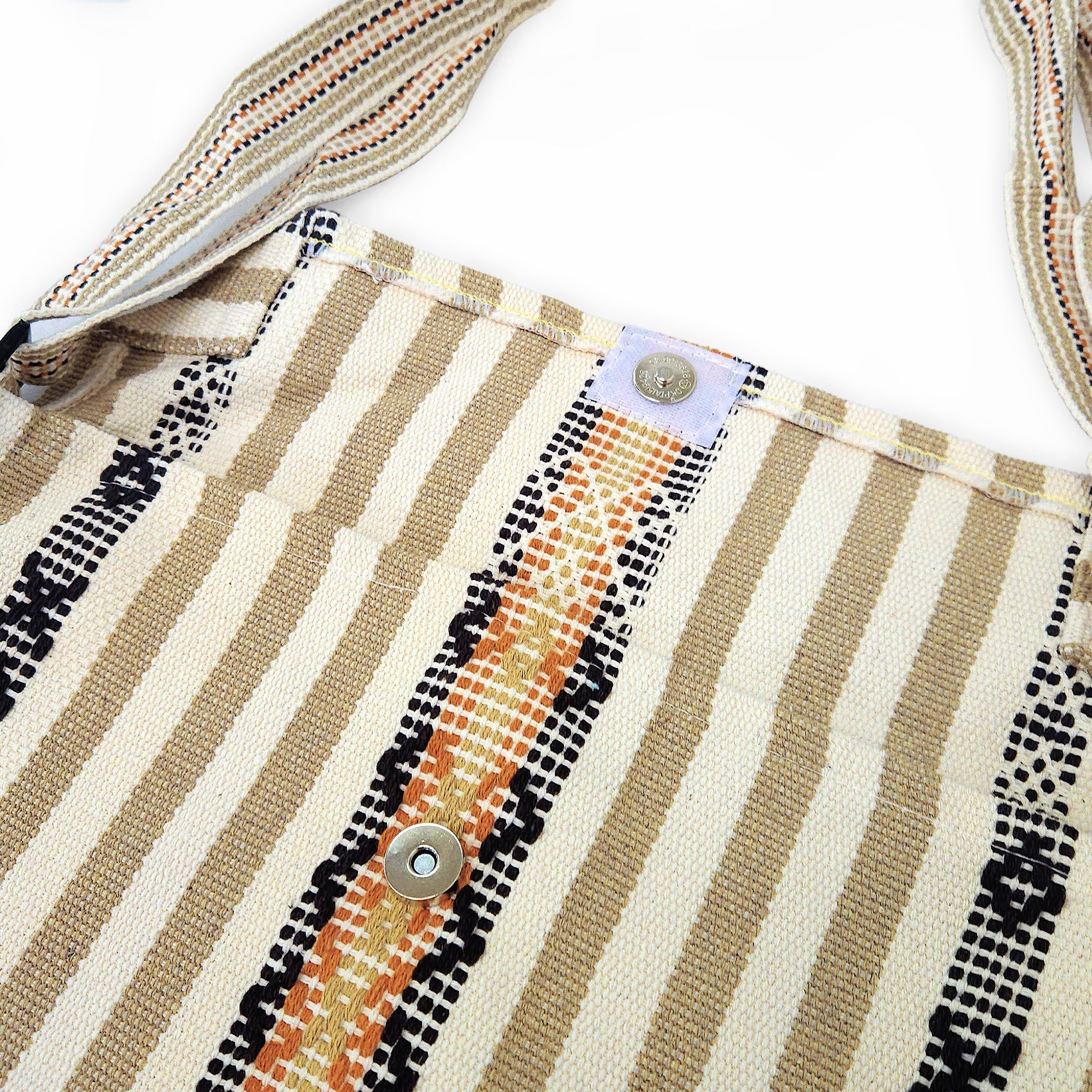 Morral Artesanal Para Hombre Con Correa Larga 34x38cm Beige
