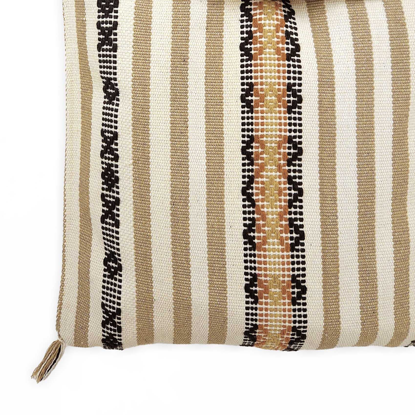 Morral Artesanal Para Hombre Con Correa Larga 34x38cm Beige
