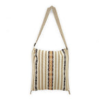 Morral Artesanal Para Hombre Con Correa Larga 34x38cm Beige
