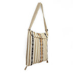 Morral Artesanal Para Hombre Con Correa Larga 34x38cm Beige