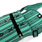 Morral Artesanal Mediano Unisex Con Correa Larga 26x26cm Turquesa