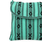 Morral Artesanal Mediano Unisex Con Correa Larga 26x26cm Turquesa